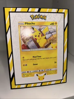 Pokemon Pikachu 25/25 Non Holo 25th Anniversary McDonalds Promo 2021 NM Framed - Image 1
