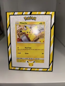 Pokemon Pikachu 25/25 Non Holo 25th Anniversary McDonalds Promo 2021 NM Framed - Image 2