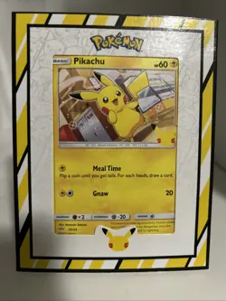 Pokemon Pikachu 25/25 Non Holo 25th Anniversary McDonalds Promo 2021 NM Framed - Image 3