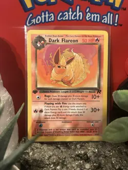 1st Edition Dark Flareon 35/82 Near Mint Pokemon Card - Image 1