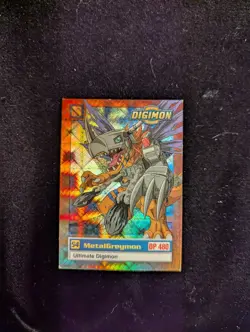 FOIL PRISM Digimon Card MetalGreymon U6 Upper Deck 1999 Holo Parallel 54 DP 480 - Image 1