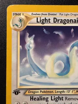 1st Edition Light Dragonair 22/105 Neo Destiny Pokemon Card Rare HP - Image 3