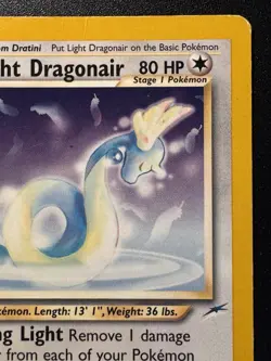 1st Edition Light Dragonair 22/105 Neo Destiny Pokemon Card Rare HP - Image 4