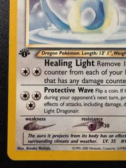 1st Edition Light Dragonair 22/105 Neo Destiny Pokemon Card Rare HP - Image 5