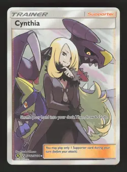 Cynthia SV82/SV94 Hidden Fates Holo Full Art Pokemon Card - Image 1