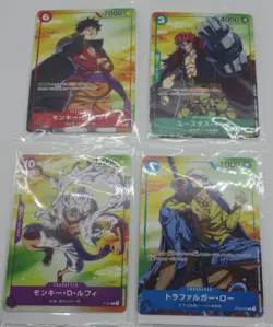 Japanese ONE PIECE Card Game Seven Eleven 4 card complete Set Luffy OCG - Image 1