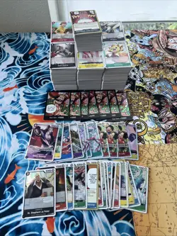 One Piece TCG OP13 Carrying On His Will 1300 Card Bulk Lot C/UC/L/R/SR Near Mint - Image 1