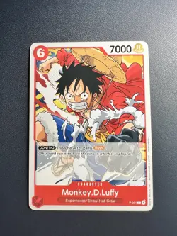 Monkey.D.Luffy (Super Pre-Release) [Participant] P-001 One Piece Tournament Card - Image 1