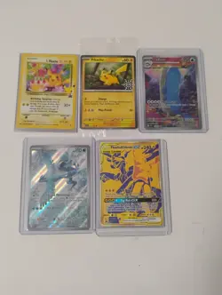 Pokemon Gold Pikachu & Zekrom Gx/Illustration Rare/Birthday Pikachu Holo Cards - Image 1