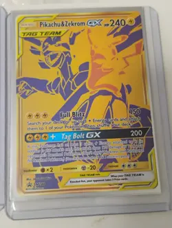 Pokemon Gold Pikachu & Zekrom Gx/Illustration Rare/Birthday Pikachu Holo Cards - Image 2