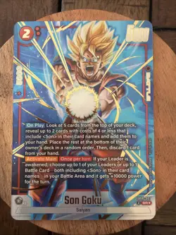 Son Goku FB08-007 Alternate Art Saiyan's Pride Dragon Ball English Card Fusion W - Image 1