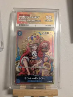 Monkey D Luffy P-043 Weekly Shonen Jump Promo One Piece Card - ACE 10 - Image 1