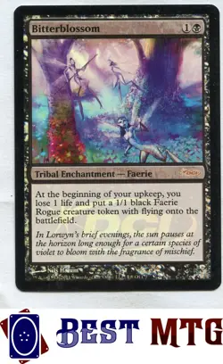 Magic The Gathering MTG Bitterblossom 1 Foil #A Judge Gift Cards 2011 - Image 1
