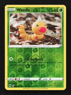 Weedle Reverse 002/073 Champion's Path English Pokemon Card TCG - Image 1