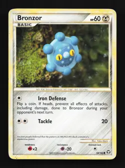 Bronzor 58/102 HGSS Triumphant HP Pokemon Card TCG - Image 1