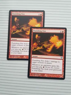 Magic: the Gathering Cards - Zendikar - Uncommon - PUNISHING FIRE x 2 - Image 1