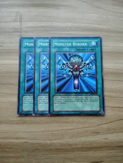 Yu-Gi-Oh! - Monster Reborn 3X - Full Playset Of Cards - Image 1