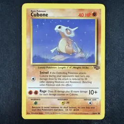 Pokemon TCG Cubone Jungle 50/64 Unlimited Common WOTC Card - Image 1