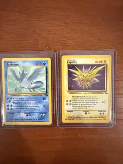 Articuno 17/62 Zapdos 15/62 Pokemon Trading Cards Base Fossil Set Combo TCG Raw - Image 1