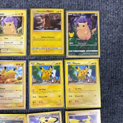 Pikachu Pokemon Card Lot 16 Cards Mix Holo V Flying Pikachu V Detective Pichu - Image 3