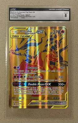 Reshiram & Charizard GX SM247 Black Star Promo - Jumbo Card NM - Image 1