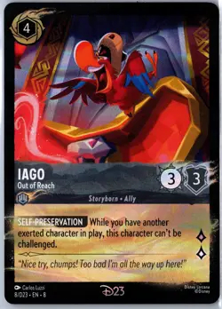 Disney Lorcana Promo Cards #8/D23 Iago Holo - Image 1