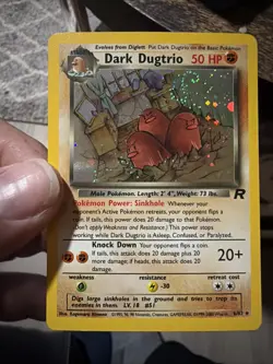 Pokemon TCG Dark Dugtrio Holo 6/82 Rare Card in Excellent Condition - Image 1