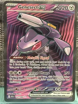 Pokemon Genesect EX TCG Card 161/086 Black Bolt Ultra Rare Full Art - Image 1