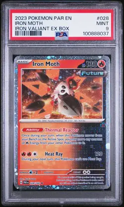 Iron Moth - Cosmos Holo - PSA 9 - Paradox Rift Exclusive Promo Pokemon Card - Image 1