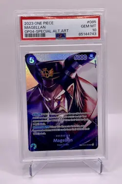One Piece Card Game TCG English OP02-085 Magellan SP OP04 Alt Art - PSA 10 - Image 1