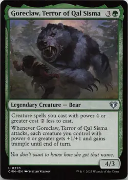 Goreclaw, Terror of Qal Sisma U Commander Masters 293 NM MTG - Image 1