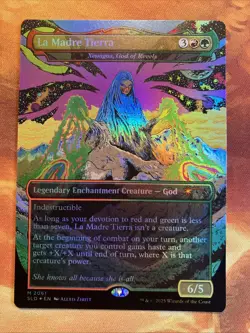 MTG Rainbow Foil Borderless La Madre Tierra - Xenagos, God of Revels Mythic NM!! - Image 1