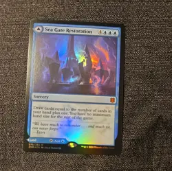 MTG Zendikar Rising Sea Gate Restoration / Sea Gate Reborn 076 Foil Mythic - Image 1