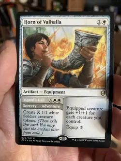 MTG ~ Horn of Valhalla ~ Battle for Baldur's Gate ~ Rare ~ Near Mint - Image 1