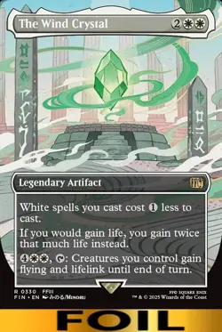 1x - The Wind Crystal - FOIL BORDERLESS #330 - Final Fantasy - NM MTG - Image 1