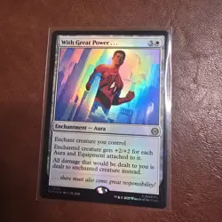 With Great Power . . . Foil Marvel's Spider-Man NM MTG - Image 1