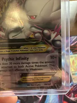 Pokemon M Mega Mewtwo EX Ultra Rare Holo TCG Card 64/162 - Image 4
