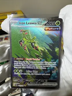 Pokemon TCG Iron Leaves EX Scarlet & Violet Temporal Forces 203/162 Mint - Image 1