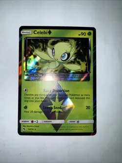 Pokemon TCG Celebi Prism Star 19/214 Sun & Moon Lost Thunder Holo Rare - Image 1