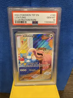 2024 POKEMON SV TEMPORAL FORCES #180/162 LICKITUNG ILLUSTRATION RARE PSA 10 - Image 1