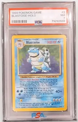 1999 Base Set Blastoise 🔫 Holo Pokemon TCG PSA 7 - Image 1