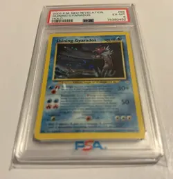 2001 Pokemon Neo Revelation Shining Gyarados Holo #65 PSA 6 Swirl - Image 3