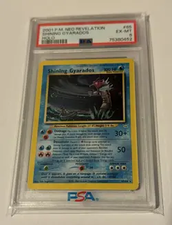 2001 Pokemon Neo Revelation Shining Gyarados Holo #65 PSA 6 Swirl - Image 5