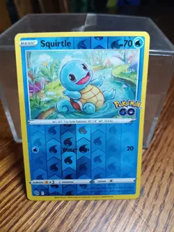 Pokemon TCG Squirtle Pokemon GO 015/078 Reverse Holo Common - Image 1