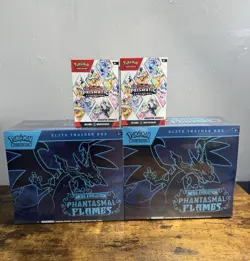 Pokemon Mega Phantasmal Flames ETB + Prismatic Evolutions Booster Bundles LOT - Image 1