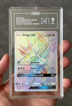 Pokemon Dialga GX 164/156 Rainbow Rare Ultra Prism TAG 9 - Image 1