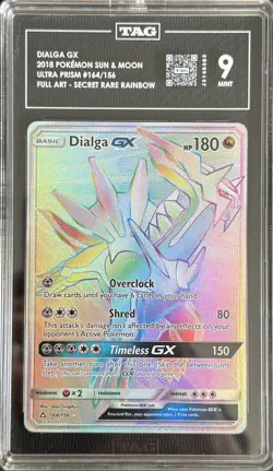 Pokemon Dialga GX 164/156 Rainbow Rare Ultra Prism TAG 9 - Image 2
