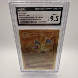 2021 Pokemon Charizard Celebrations - Ultra Premium Gold Metal 4/102 - CGC 9.5 - Image 1