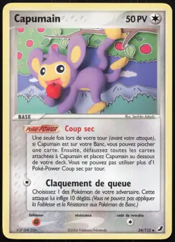 Carte Pokemon Capumain 34/115 Forces Cachees Francais - Image 1