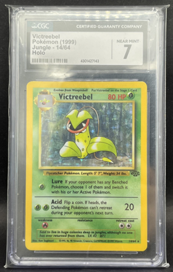 victreebel pokemon (1999) jungle- 14/64 holo cgc grade 7 - Image 1